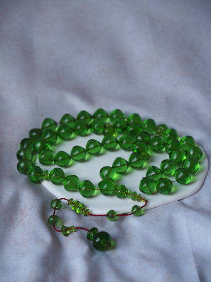 Light Green "7Up" Bakelite Tasbih 45 Beads Istanbul Shape