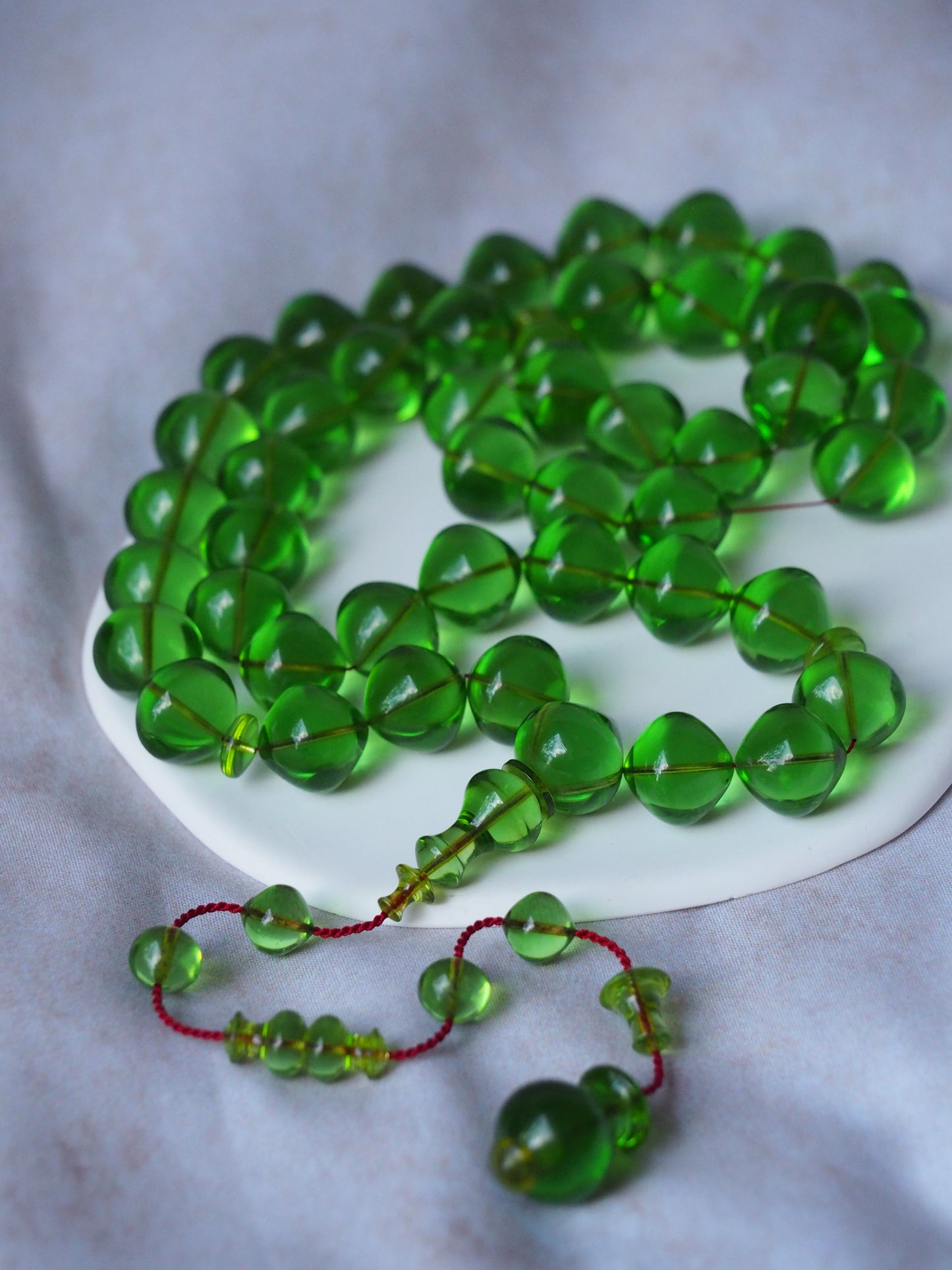 Light Green "7Up" Bakelite Tasbih 45 Beads Istanbul Shape