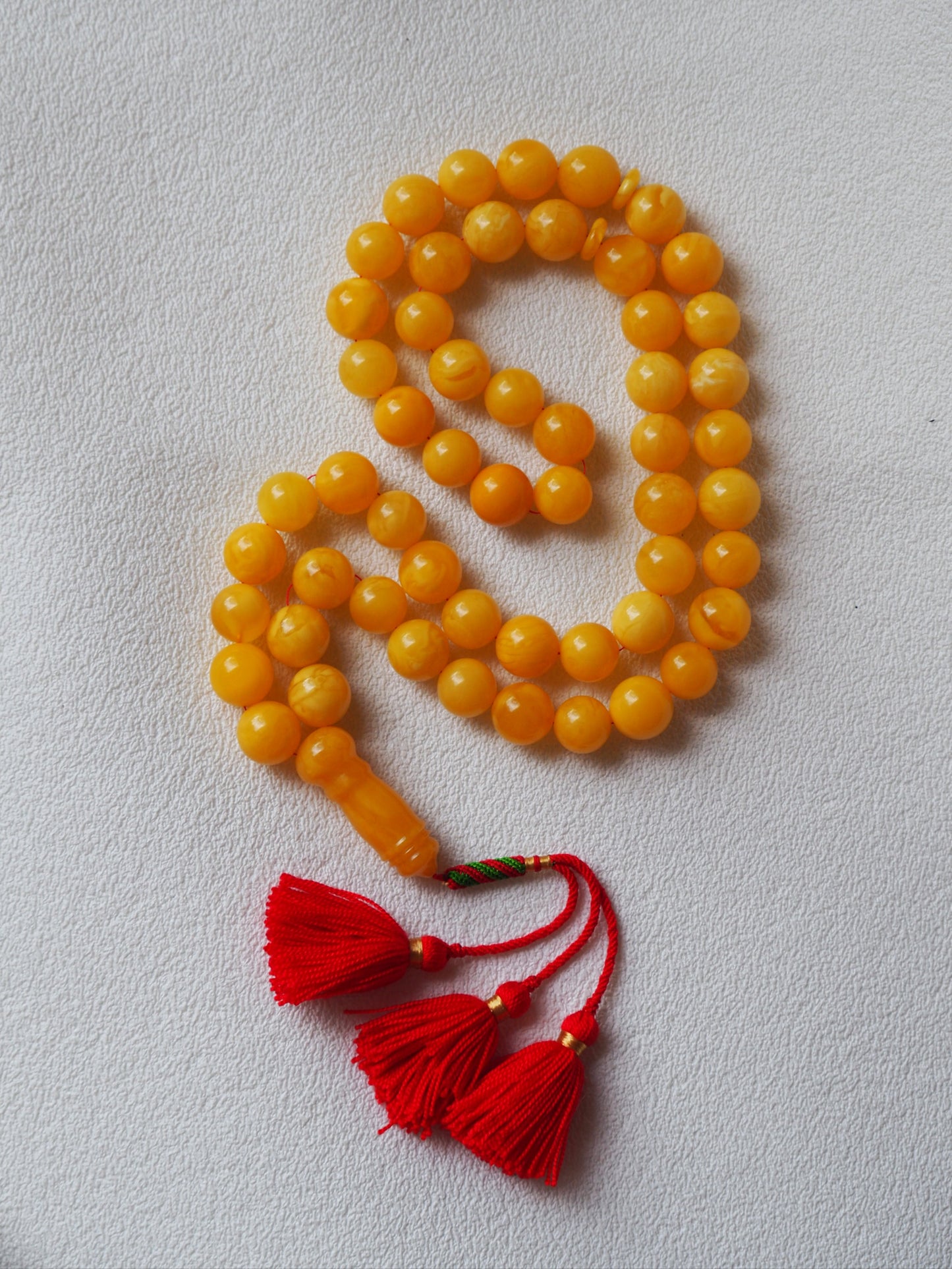 Unique Huge Natural Butterscotch Amber Prayer Beads 54 Beads + spare 233g