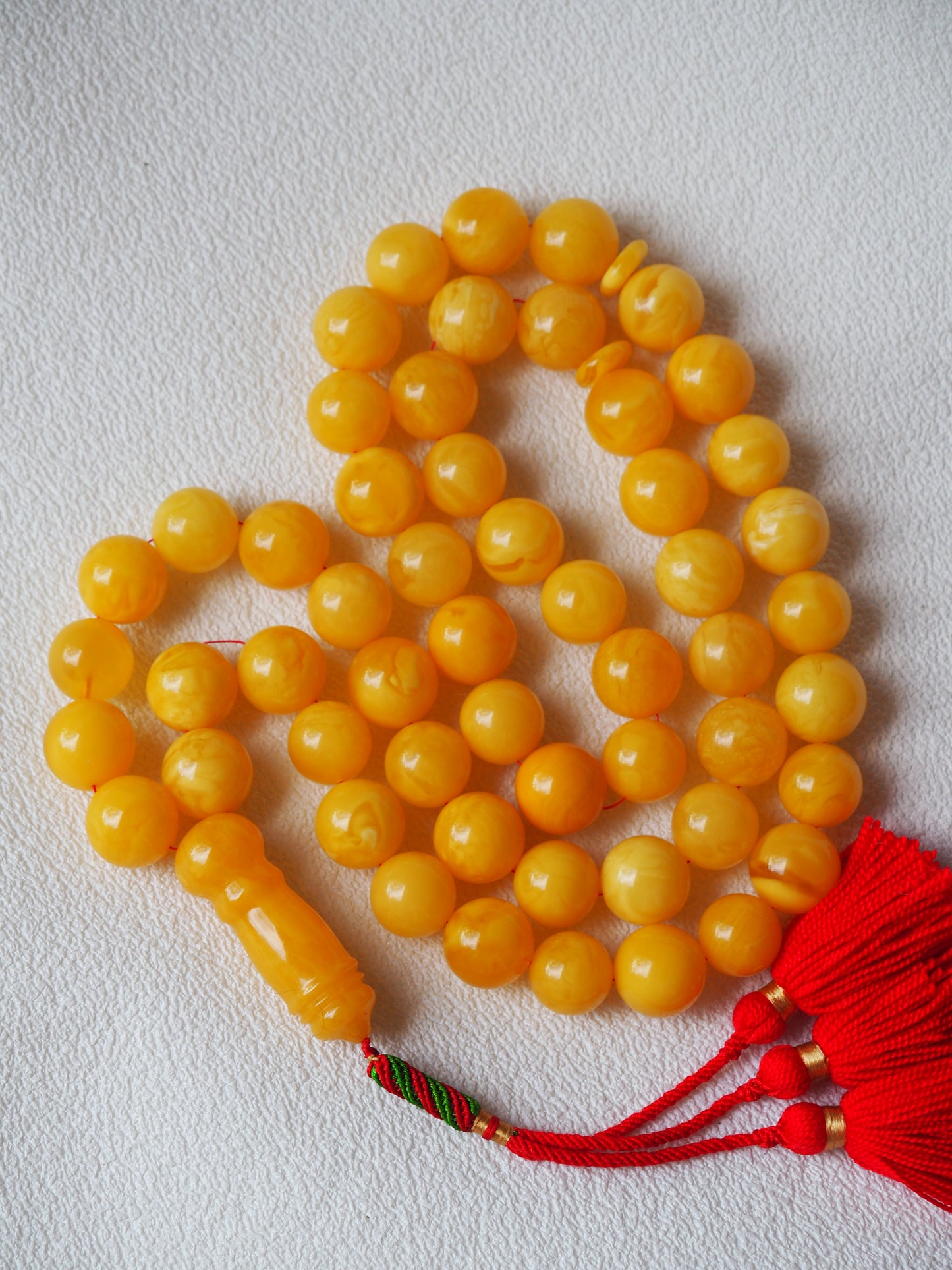 Unique Huge Natural Butterscotch Amber Prayer Beads 54 Beads + spare 233g