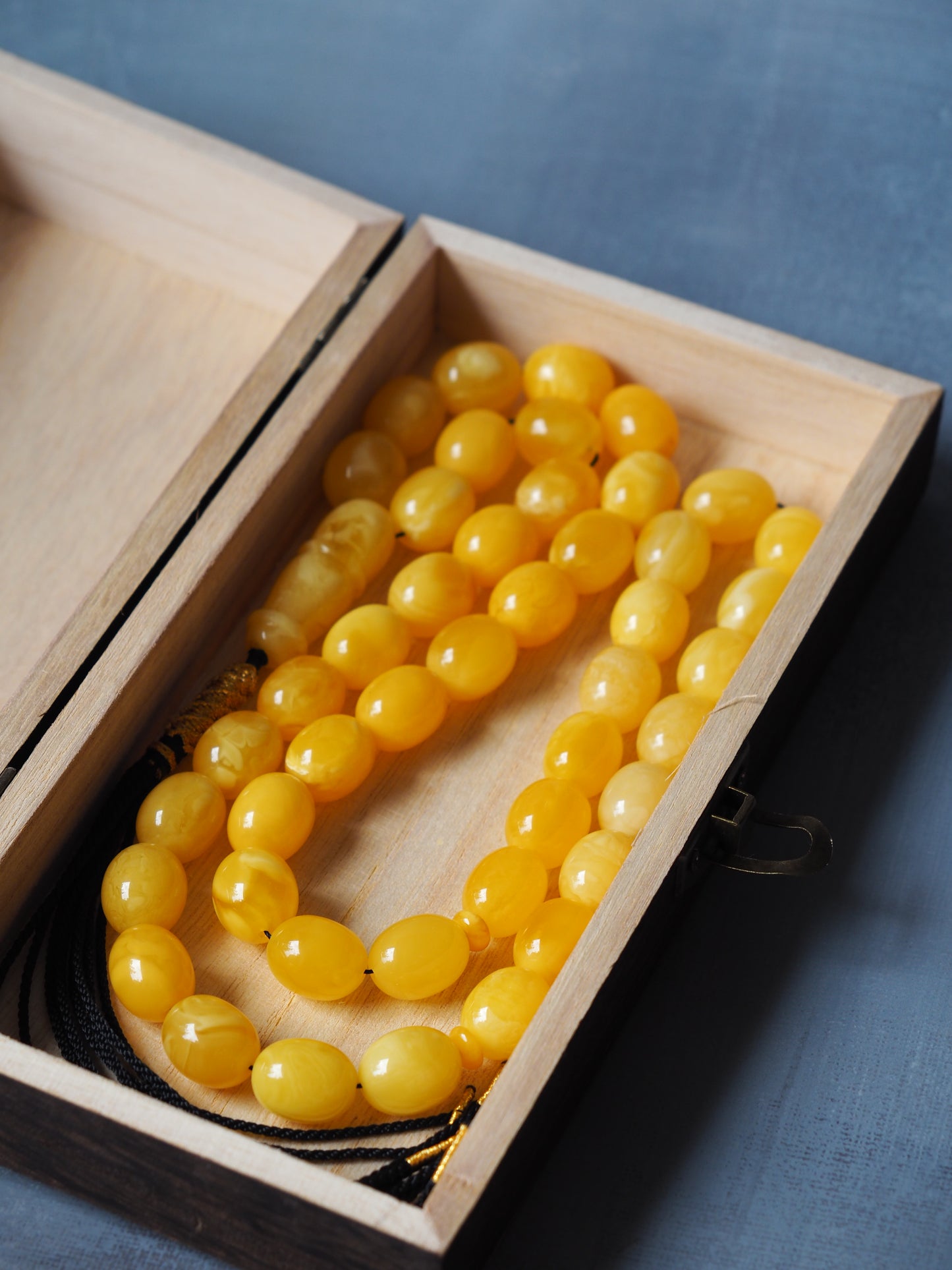 Natural Butterscotch Amber Rosary from Private Collector