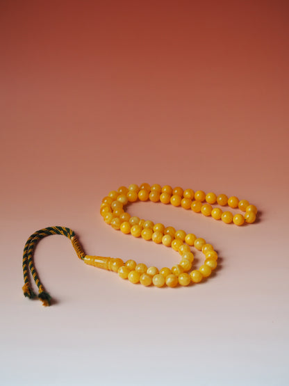 Natural Butterscotch Amber Misbah 66 Beads