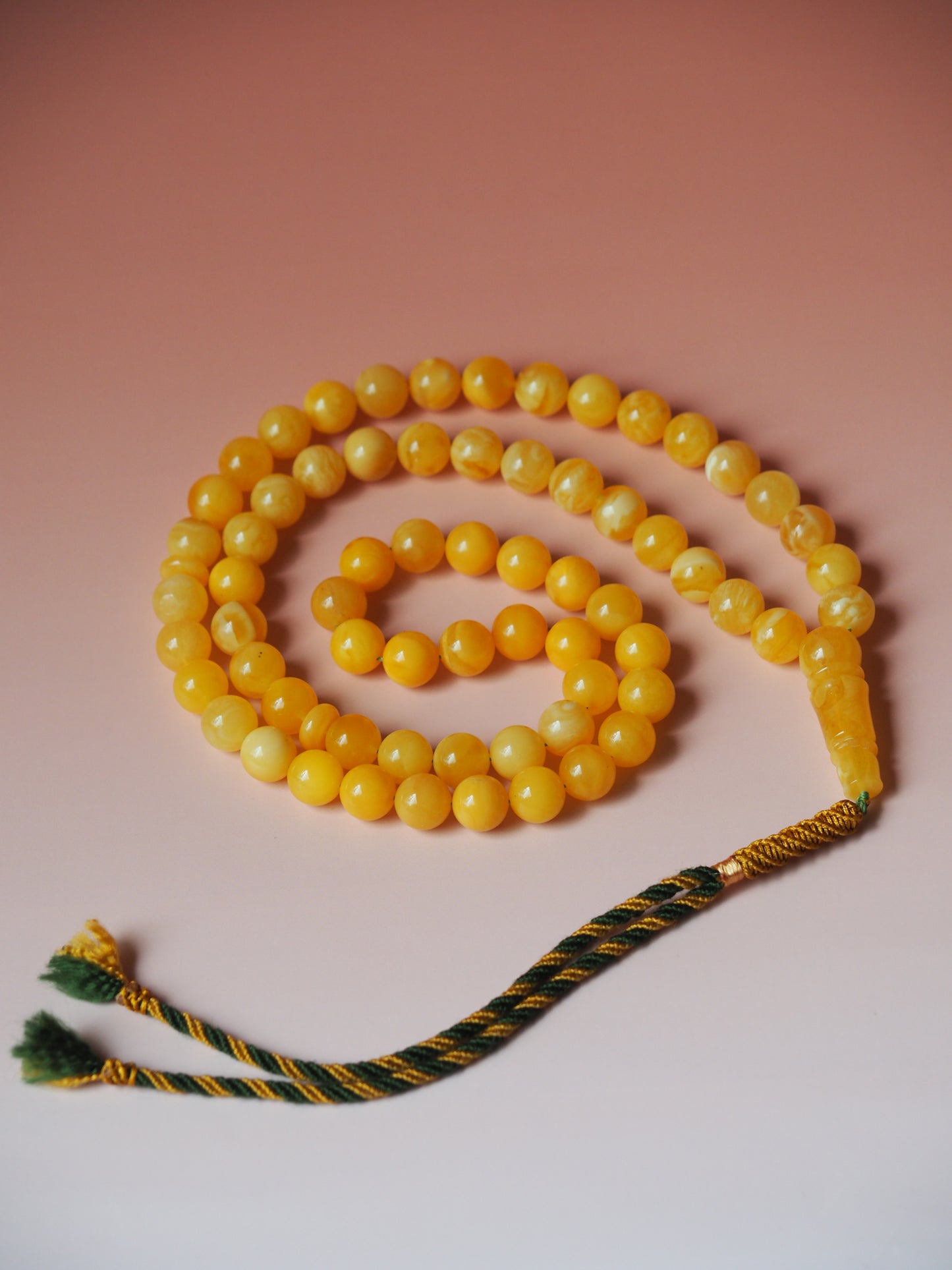 Natural Butterscotch Amber Misbah 66 Beads