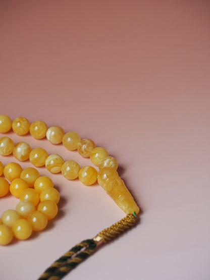 Natural Butterscotch Amber Misbah 66 Beads