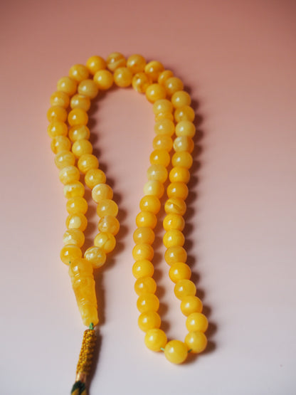 Natural Butterscotch Amber Misbah 66 Beads