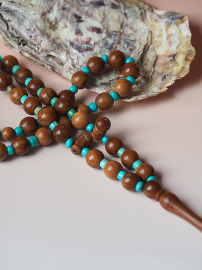 Kokka and Turquoise Tasbih 45 Beads