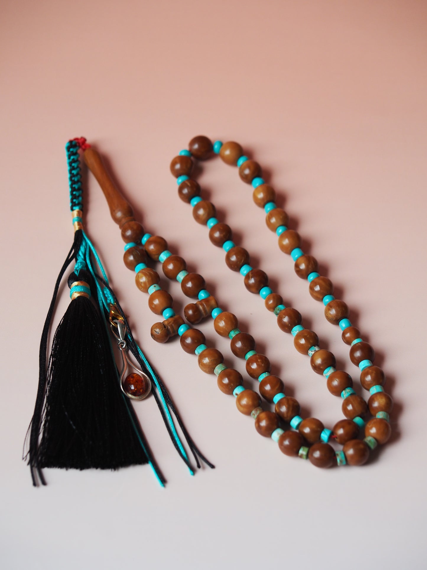 Kokka and Turquoise Tasbih 45 Beads