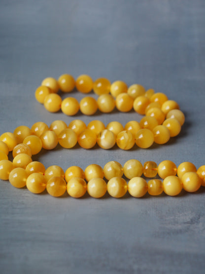 Honey / Butterscotch Natural Amber Tasbih Half Half Pattern 57 Beads