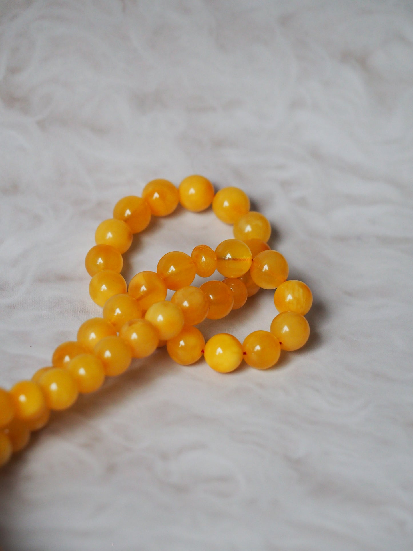 Butterscotch Natural Amber Misbaha 55 Beads 9.2mm