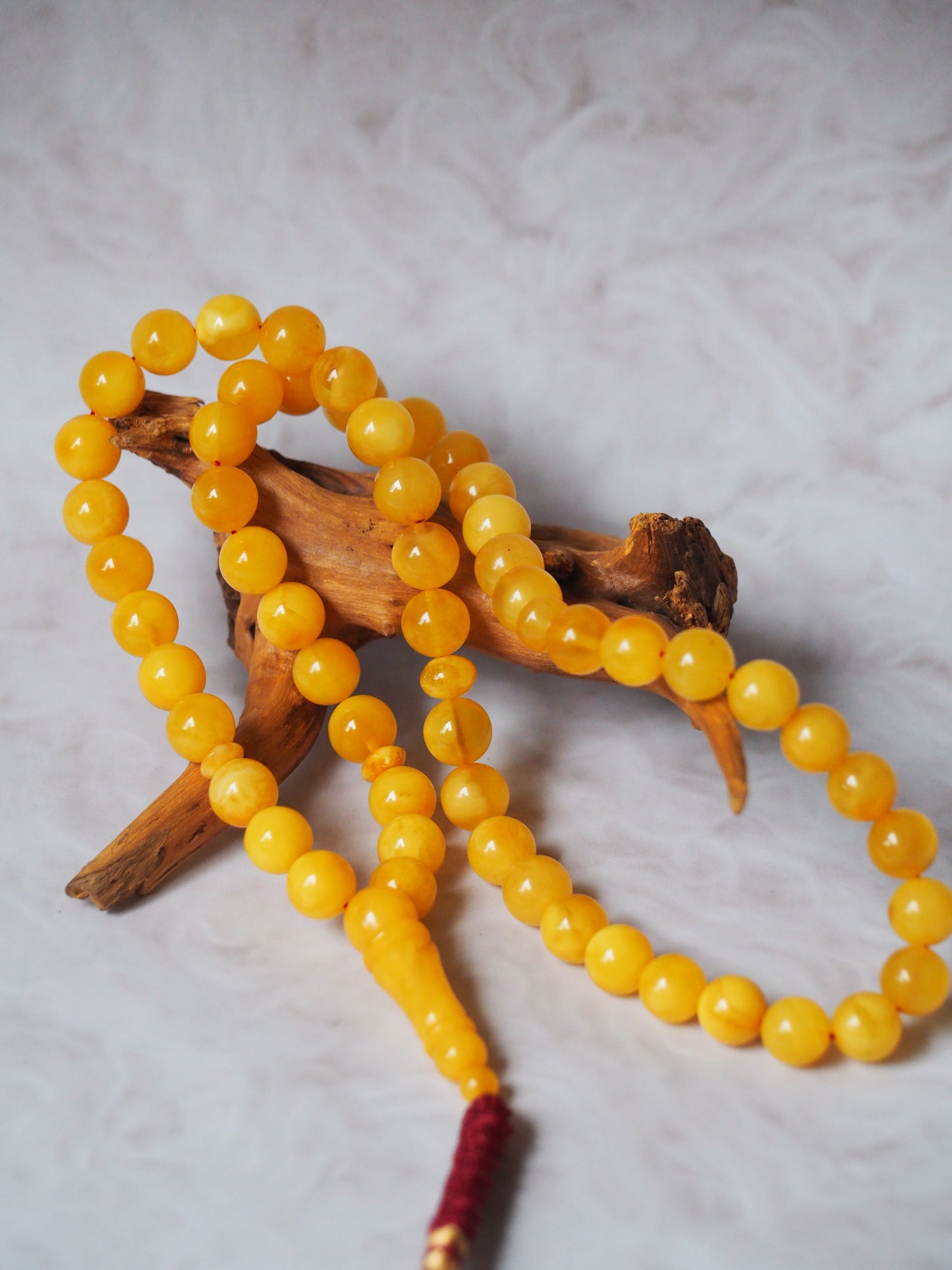 Butterscotch Natural Amber Misbaha 55 Beads 9.2mm