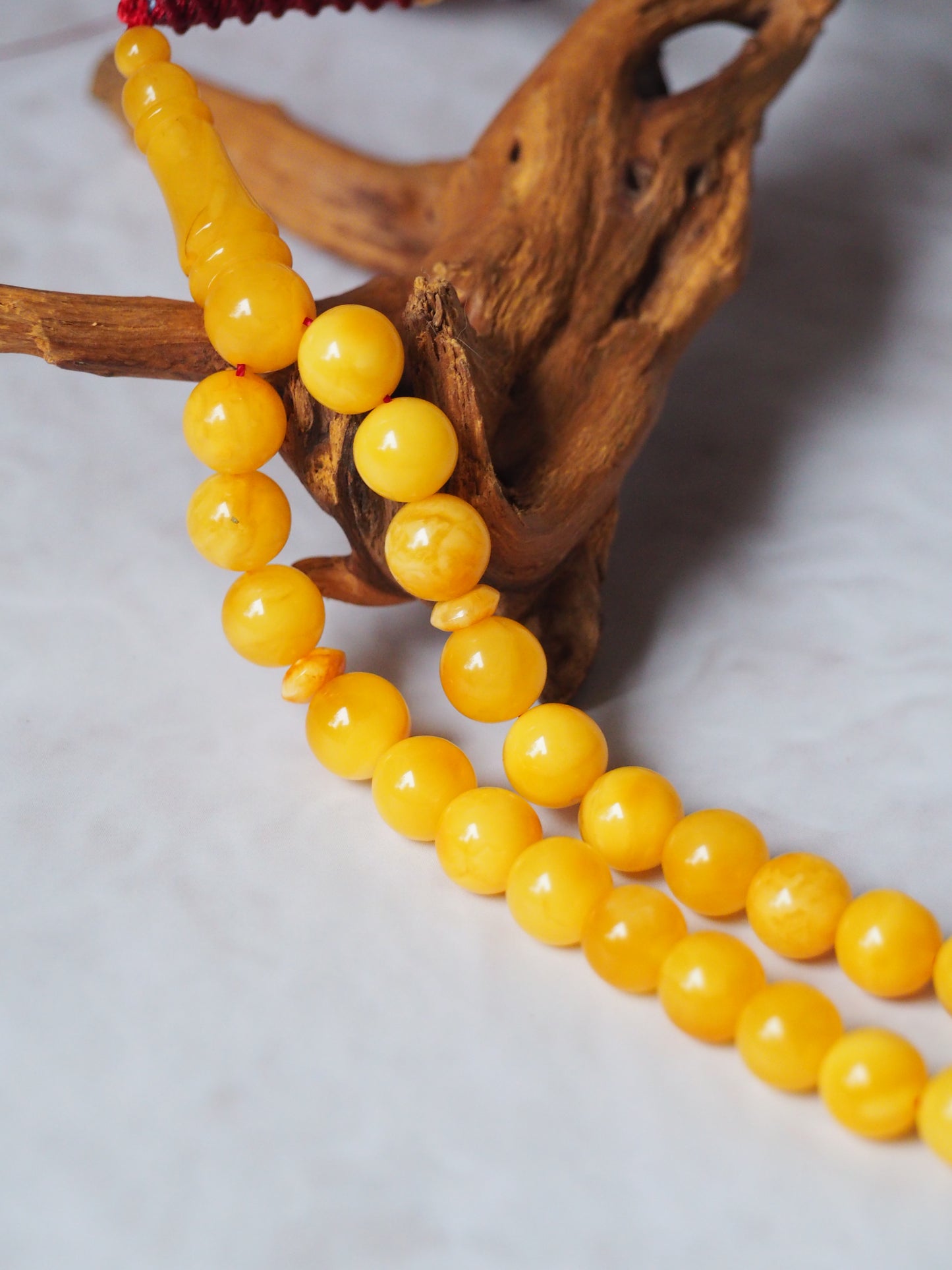 Butterscotch Natural Amber Misbaha 55 Beads 9.2mm