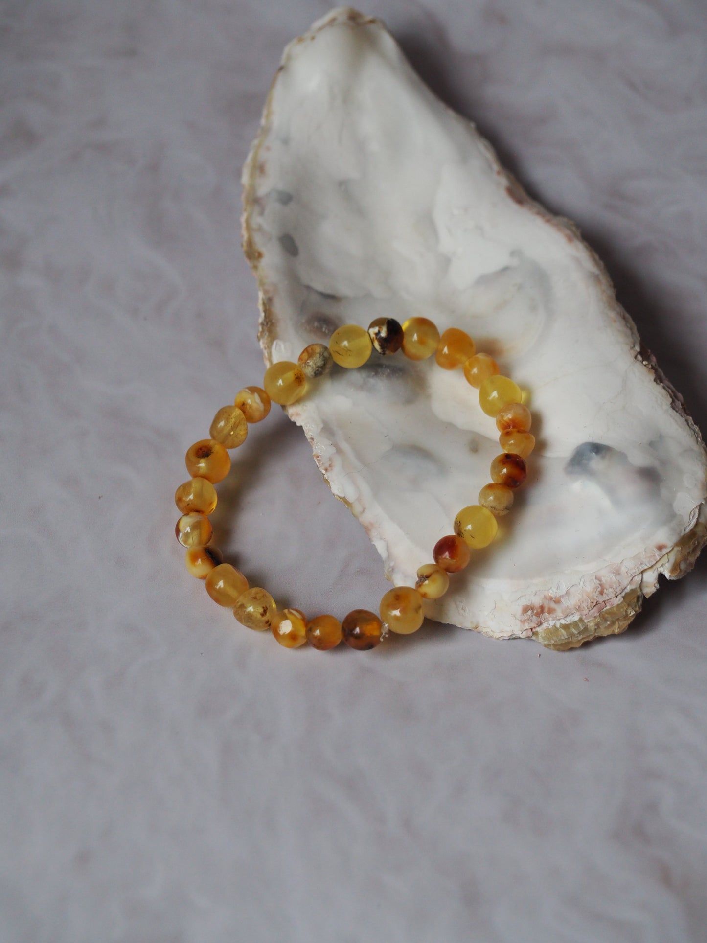 Irregular Multicolor Beaded Amber Bracelet