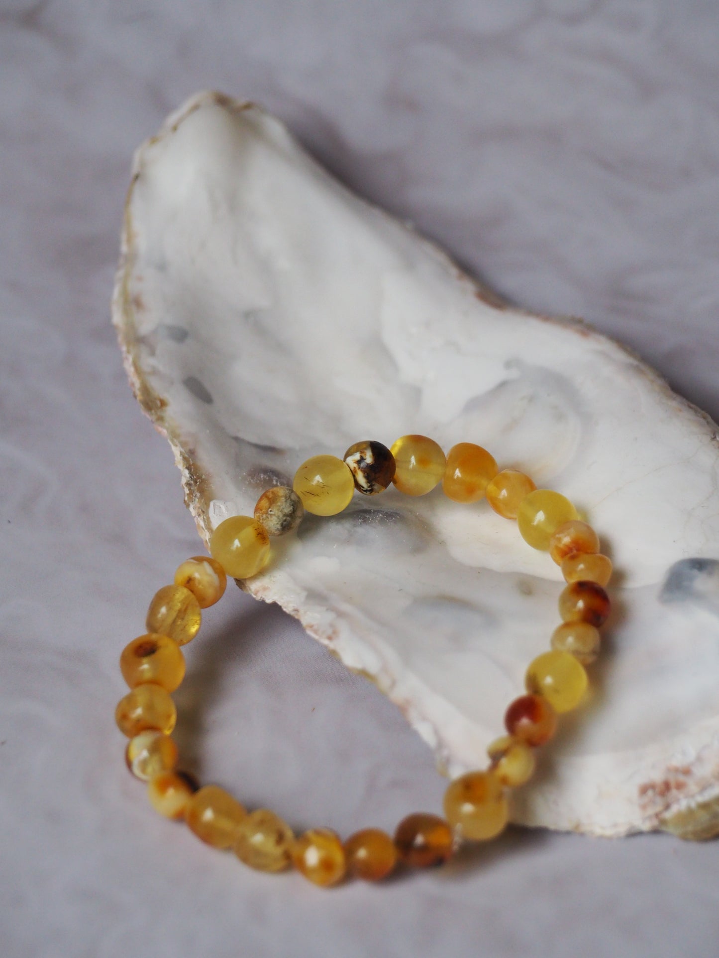 Irregular Multicolor Beaded Amber Bracelet