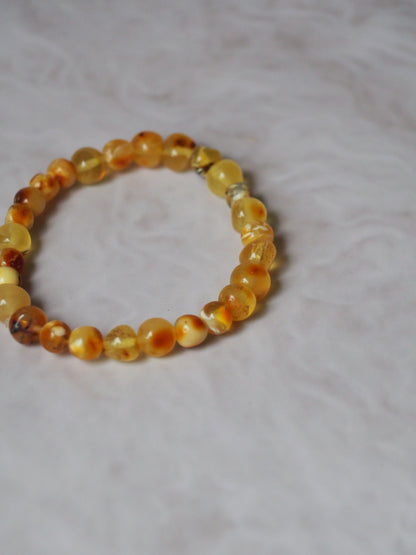 Irregular Multicolor Beaded Amber Bracelet