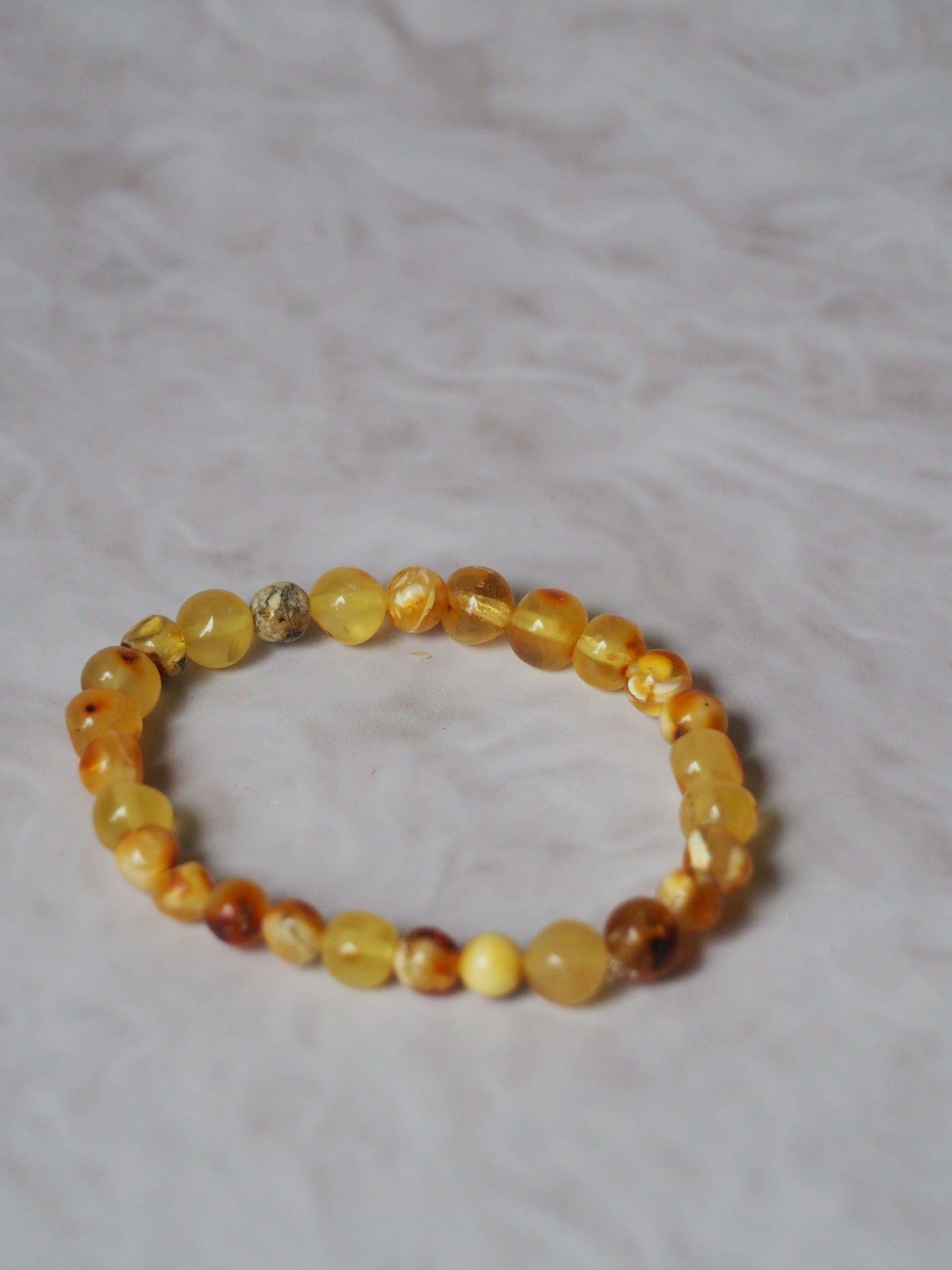 Irregular Multicolor Beaded Amber Bracelet