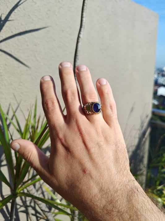 Natural Sapphire Ring in 925 Silver