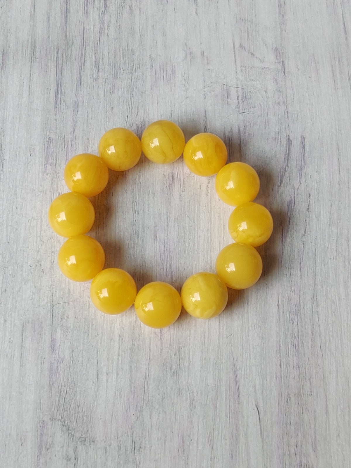 Butterscotch Natural Amber Beaded Bracelet 18.33mm