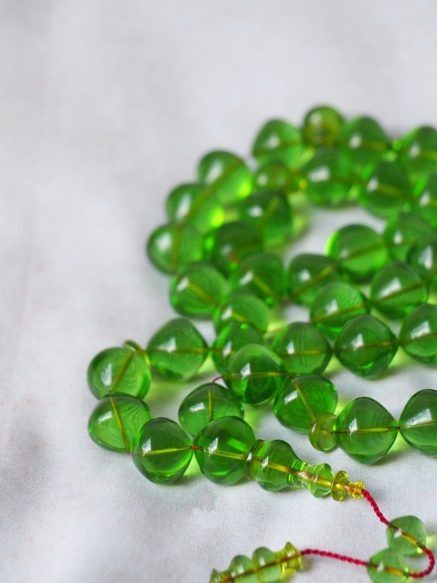 Light Green "7Up" Bakelite Tasbih 45 Beads Istanbul Shape