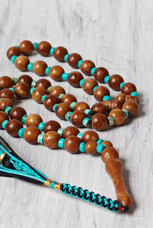 Kokka and Turquoise Tasbih 45 Beads