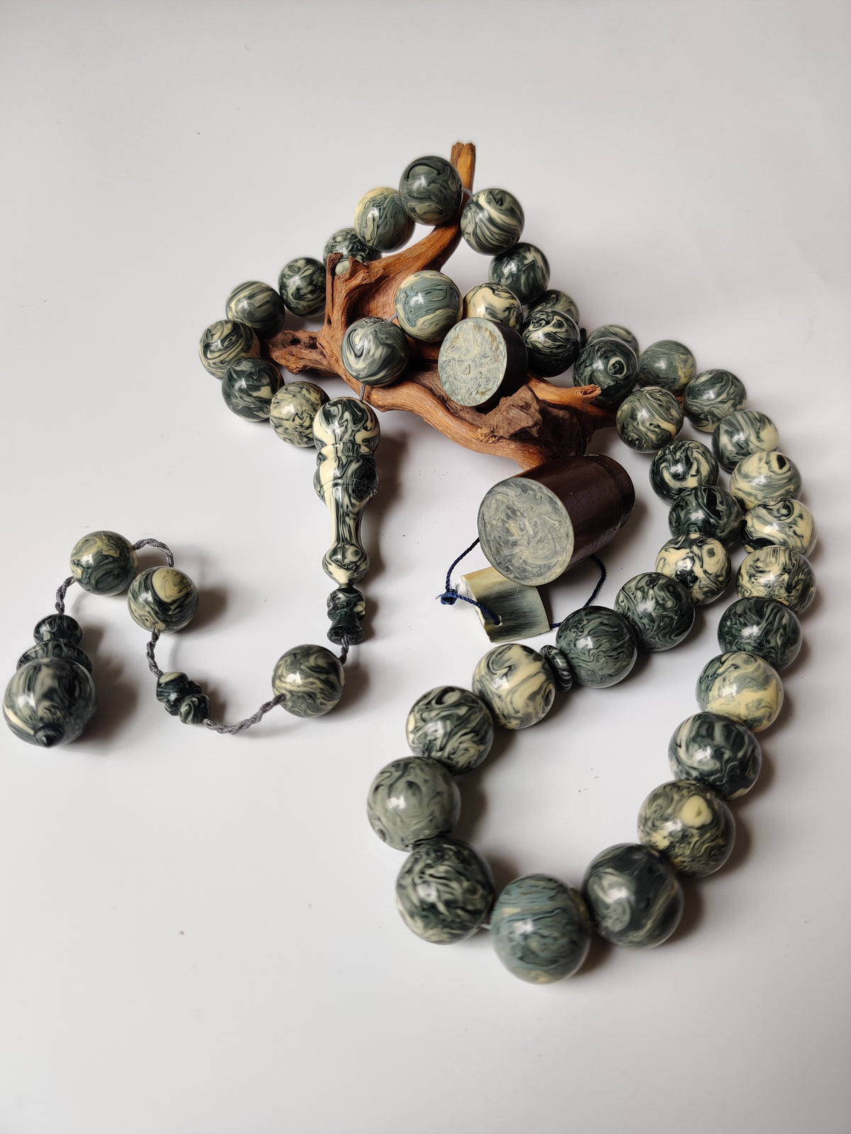 Rare Jumbo Chernobyl Bakelite Tasbih | 39 Large Round Beads | 124 g