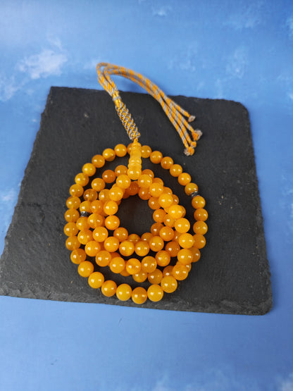 Natural Micro Baltic Amber Rosary – 99 Beads | 8mm | Metal Dividers