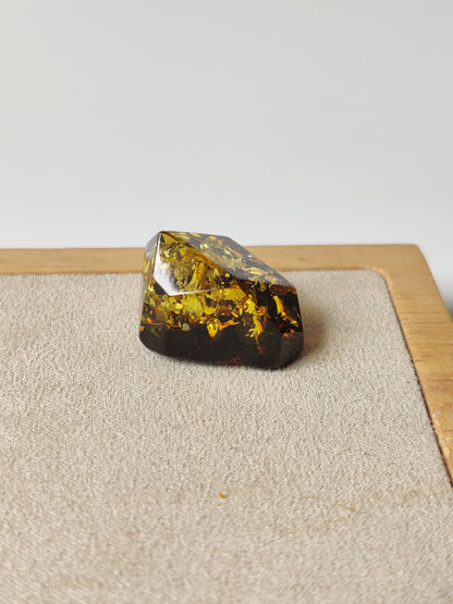 Natural Raw Citron Amber Piece | Faceted | Cabochon