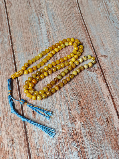 Multicolor Marble Amber Tasbih 99 Beads 8-9 mm