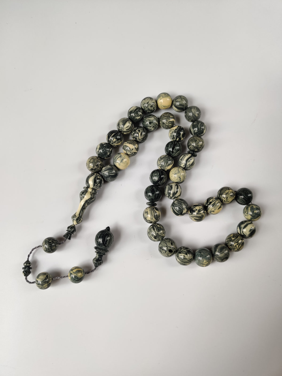 Rare Jumbo Chernobyl Bakelite Tasbih | 39 Large Round Beads | 124 g