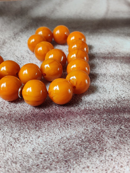 Super Rare Belgian Bakelite Rosary – 43 Istanbul Beads | Red Vines | Big Size