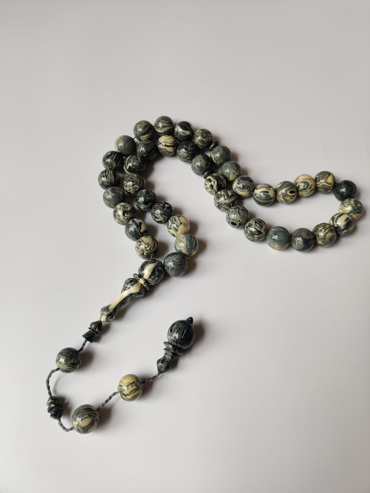 Rare Jumbo Chernobyl Bakelite Tasbih | 39 Large Round Beads | 124 g