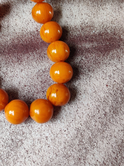 Super Rare Belgian Bakelite Rosary – 43 Istanbul Beads | Red Vines | Big Size