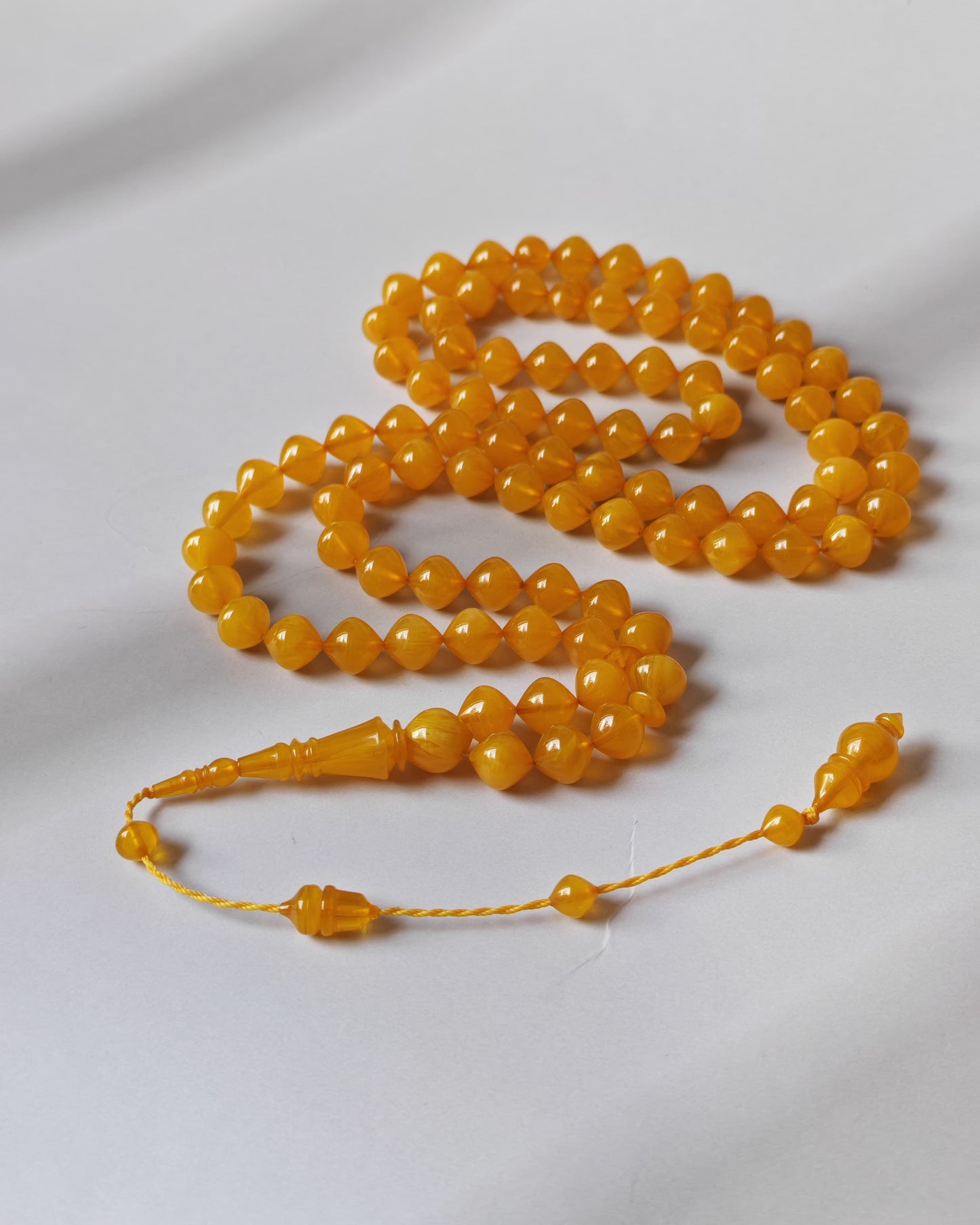 Rare Lemon English Carvacraft Rosary 87 Beads Istanbul Shape