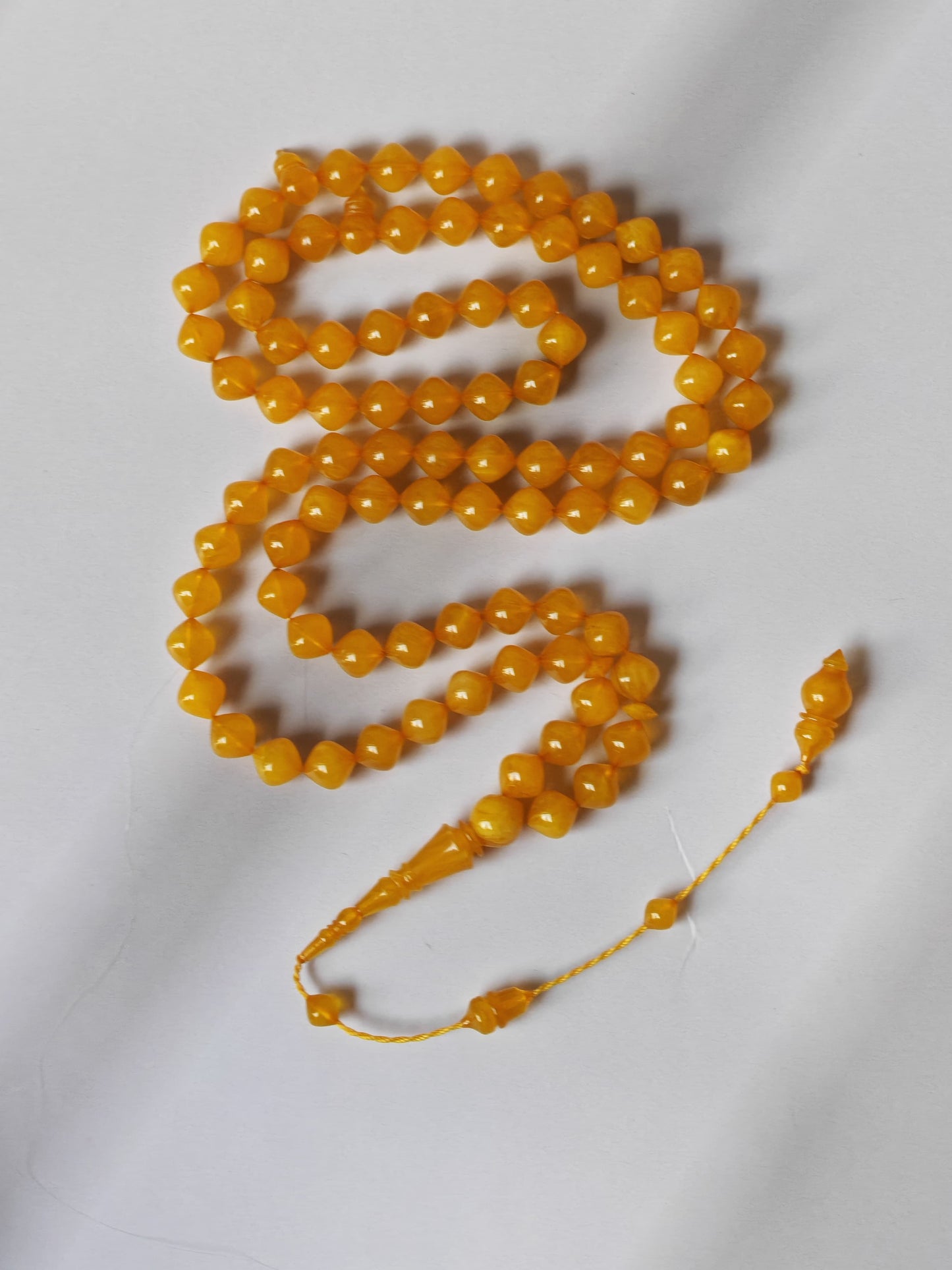 Rare Lemon English Carvacraft Rosary 87 Beads Istanbul Shape