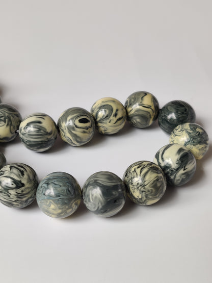 Rare Jumbo Chernobyl Bakelite Tasbih | 39 Large Round Beads | 124 g