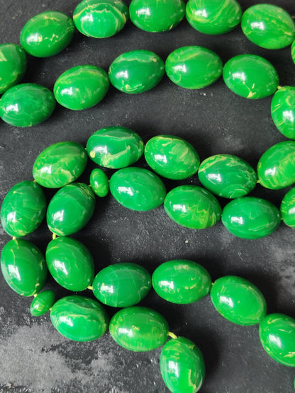 Rare American Bakelite Rosary | Starbucks Green | 41 Beads | Pigeon Egg
