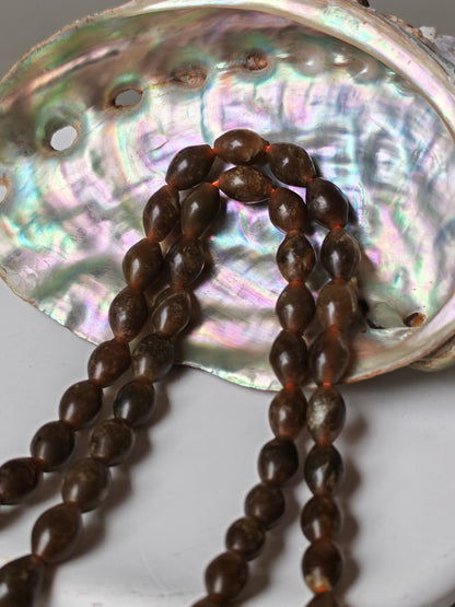 Shah Maqsood Stone Tasbih | 99 Micro Olive Beads | Green & Brown