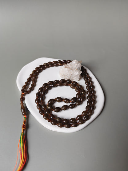 Shah Maqsood Stone Tasbih | 99 Micro Olive Beads | Green & Brown