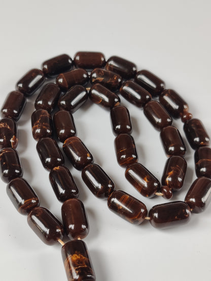 American Galaxy Bakelite Tasbih | 35 Barrel Beads