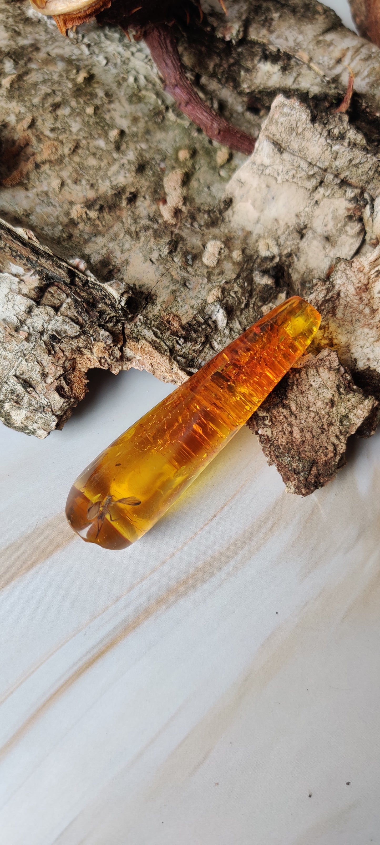 Rare Amber Piece with Insect Inclusion - Mosquito