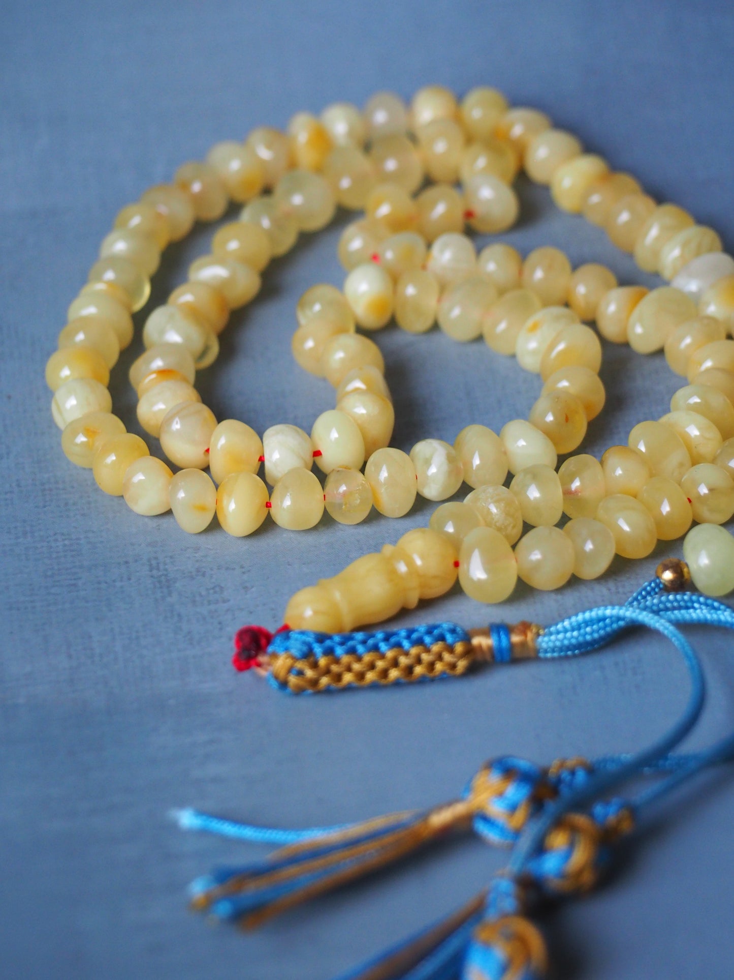 Milk Amber Rosary 8mm Irregular Beads