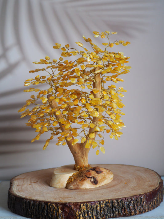 Rare and Unique Butterscotch Amber Lucky Tree