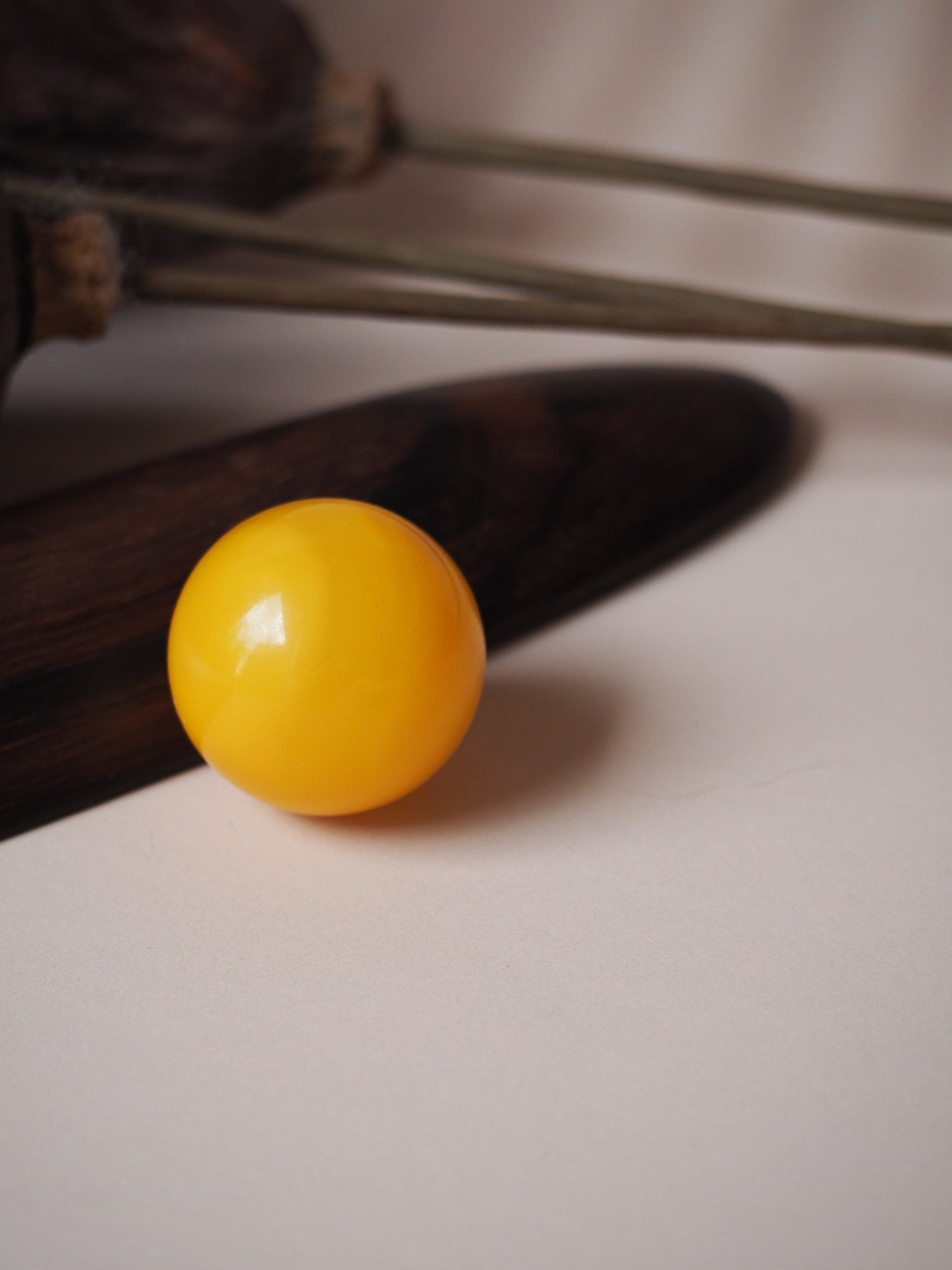 Natural Butterscotch Amber Ball/ Globe 25mm