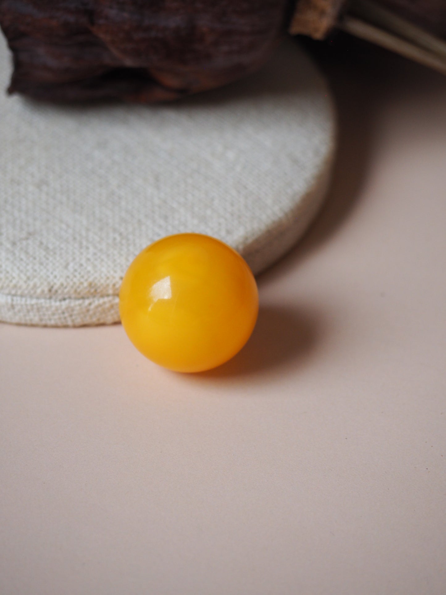 Natural Butterscotch Amber Ball/ Globe 25mm