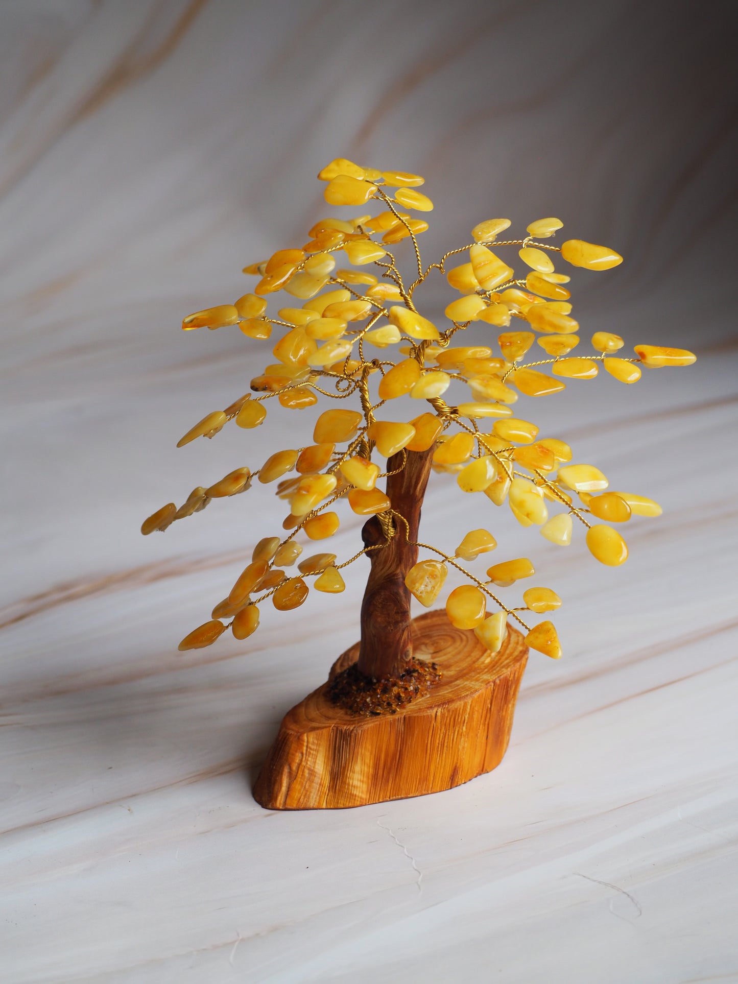 Handmade Natural Butterscotch Amber Lucky Tree 20cm