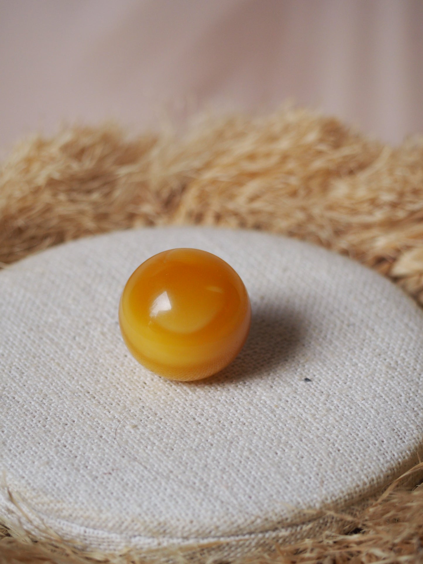 Unique Natural Butterscotch Amber Ball/ Globe 25,2mm
